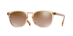 147142 Blush Frame | Light Brown Mirror Gradient Yellow Lens