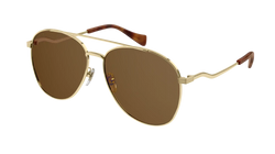 Gold 002 Frame | Brown None Lens