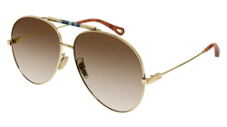 Gold 002 Frame | Brown Gradient Lens