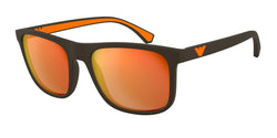 5752F6 Matte Brown Frame | Orange Mirror Red Lens