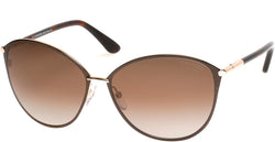 28H Shiny Rose Gold / Dark Havana Frame | brown polarized brown polarized Lens