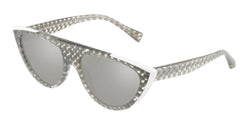 006/6G White / Silver Damier Frame | Light Grey Mirror Silver Lens