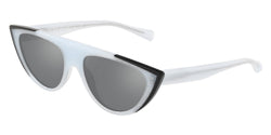 007/6G Black / White Pointille Frame | Grey Mirror Silver Lens