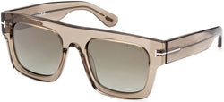 47Q Shiny Light Brown / Shiny Light Brown Frame | green mirror green mirror Lens