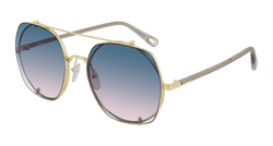 Gold/GREY 002 Frame | LIGHT BLUE Lens