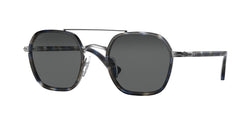 1099B1 Striped Blue Grey Frame | Dark Grey Lens