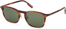 Shiny Striped Cognac Havana, Vicuna / Green