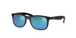 701355 Matte Black ON Black Frame | blue flash Lens