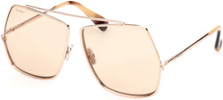 28E Shiny Rose Gold / Shiny Rose Gold Frame | brown brown Lens