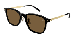 Black/GOLD 002 Frame | BROWN Lens