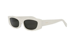 Acetate Shiny Solid Ivory Frame | Dark Smoke Lens