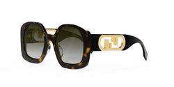 52F Acetate Shiny Dark Havana Frame | Gradient Brown Lens