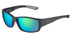 GM810-27M Soft Black With Dark Transparent Green And Light Transparent Grey Frame | MAUIGreen Lens