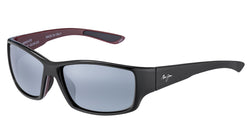 Shiny Black With Grey And Maroon Frame | Neutral Grey Lens