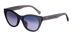 Black With Transparent Dark Grey Temples Frame | Neutral Grey Lens