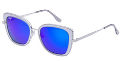 Transparent Grey With Silver Frame | Blue Hawaii Lens