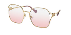 Pale Gold Frame | Clear Gradient Pink Lens