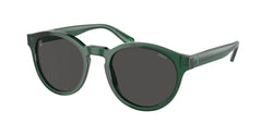 Shiny Transparent Green Frame | Dark Grey Lens