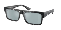 Havana Black Transparent Frame | Light Blue Mirror Silver Lens