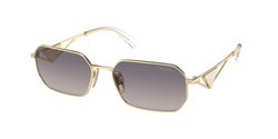 Pale Gold Frame | Gradient Blue Mirror Silver Lens