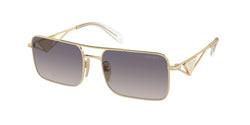 Pale Gold Frame | Gradient Blue Mirror Silver Lens