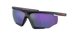 Black / Red Rubber Frame | Blue Mirror Lens