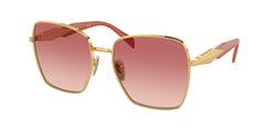 Gold Frame | Pink Gradient Red Lens