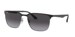 90048G Black ON Silver Frame | light grey gradient dark grey Lens