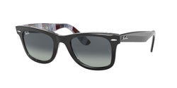 13183A Black ON Chevron Grey / Burgundy Frame | Light Grey Gradient Blue Lens