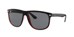 617187 Matte Black ON Transparent Red Frame | Dark Grey Lens