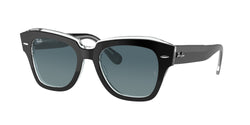 12943M Black ON Transparent Frame | Blue Gradient Lens