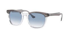 13553F Grey ON Transparent Frame | Clear Gradient Blue Lens