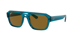 Transparent Light Blue Frame | Dark Brown Lens