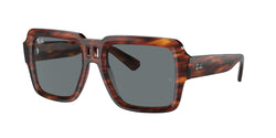 Striped Havana Frame | Dark Blue Lens