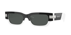 Top Black / White Frame | Dark Grey Lens