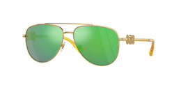 Gold Frame | Light Green Mirror Green Lens