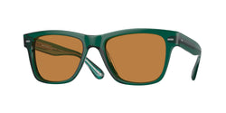 Translucent Dark Teal Frame | Cognac Lens