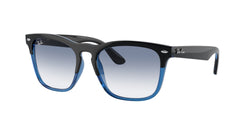 663219 Black ON Transparent Blue Frame | Blue Lens