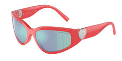 Coral Frame | Pink Mirror Blue Lens