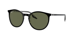 Black On Transparent Frame | Green Lens