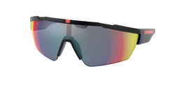 DG008F Black Rubber Frame | Dark Grey Mirror Blue/red Lens