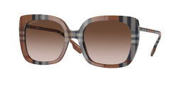 400513 Brown Check Frame | Gradient Brown Lens