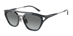 592311 Striped Blue Frame | Gradient Grey Lens