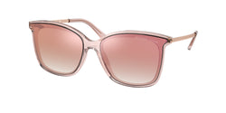 31756F Pink Transparent Frame | Rose Gold Gradient Mirror Lens