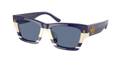 189580 Navy Ivory Vintage Stripes Frame | Solid Navy Lens