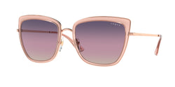 5152U6 Rose Gold / Pink Transparent Frame | Tri-Gradient Lt Brown/Violet/Blue Lens