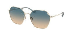 900579 Shiny Light Gold Frame | Blue Yellow Gradient Lens