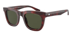 596231 Red Havana Frame | Green Lens