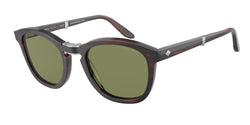 59634E Striped Brown Frame | Bottle Green Lens