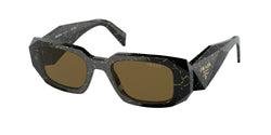 19D01T Black / Yellow Marble Frame | Dark Brown Lens